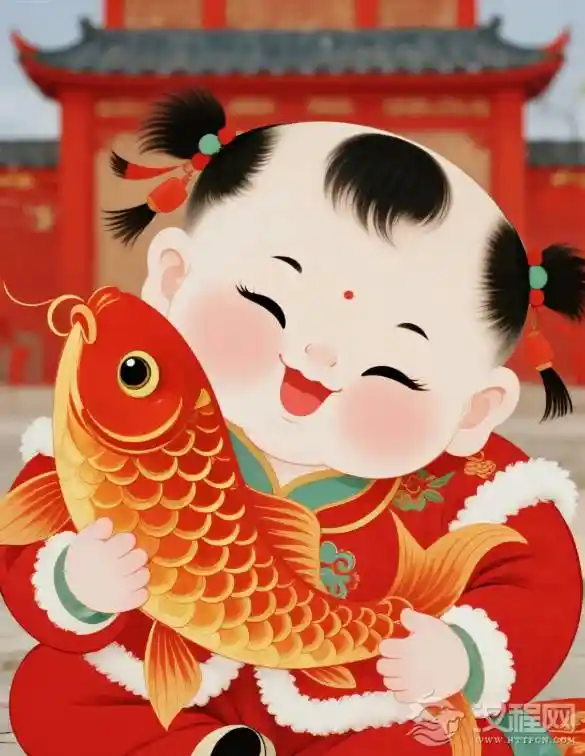 年画里的胖娃娃抱鲤鱼，竟暗藏千年财富密码？